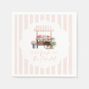 Serviette En Papier Fleur Fraîche du Marché Fleurs Chariot Enterrement