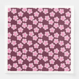 Serviette En Papier Fleur Frangipani rose Motif sans couture