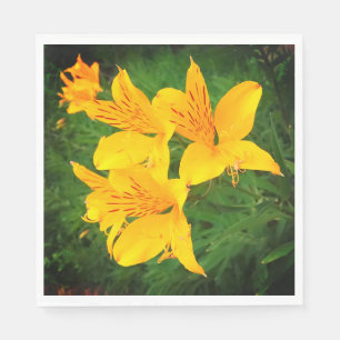 Serviette En Papier Fleur jaune