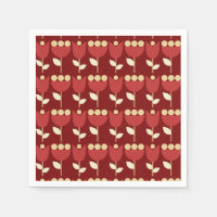 Fleur rétro géométrique Bauhaus Maroon Anniversair