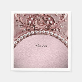 Serviette En Papier Fleur Rose