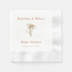 Serviette En Papier Fleur sauvage alpin Edelweiss