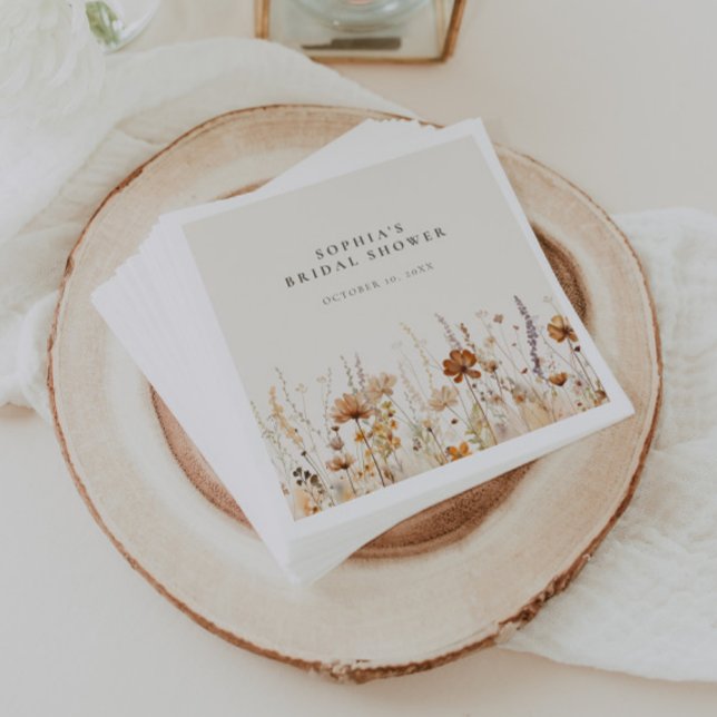 Serviette En Papier Fleur sauvage automnale rêveuse (Créateur téléchargé)