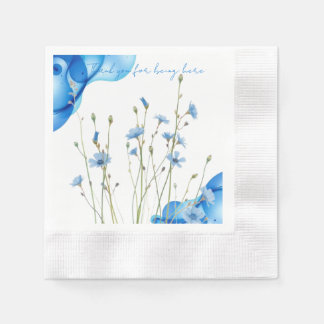 Serviette En Papier Fleur sauvage bleue