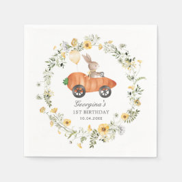 Serviette En Papier Fleur sauvage Bunny Rabbit équitation Carotte Park