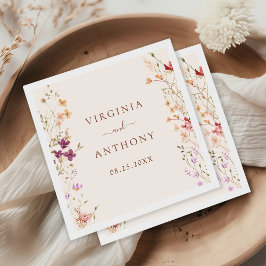 Serviette En Papier Fleur sauvage de printemps coloré Meadow Garden Ma