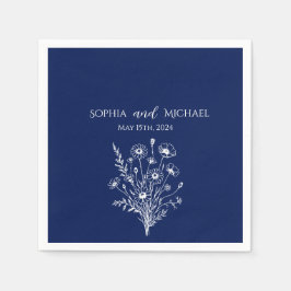 Serviette En Papier Fleur sauvage Elegance-Mariage-serviettes