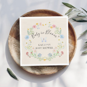 Serviette En Papier Fleur sauvage Floral Baby in Bloom Aquarelle Douch