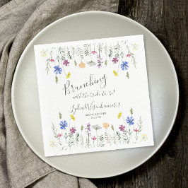 Serviette En Papier Fleur sauvage Garden Fête des mariées Brunch
