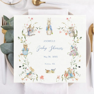 Serviette En Papier Fleur sauvage Peter le lapin Papier Napkin