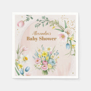 Serviette En Papier Fleur sauvage rose Dusty bébé en fleur