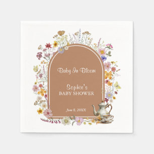 Serviette En Papier Fleur sauvage Tea Party Baby in Bloom Baby shower