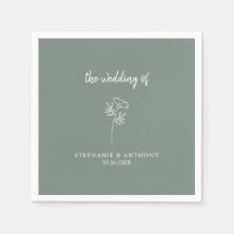 Fleur sauvage vert Sage Mariage