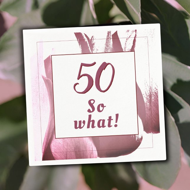Serviette En Papier Fleur Tulip Rouge 50e anniversaire Floral (Créateur téléchargé)