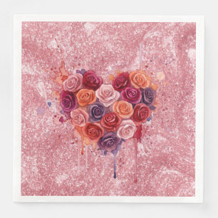 Serviette En Papier Fleurs