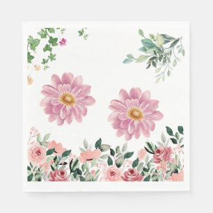 Serviette En Papier Fleurs