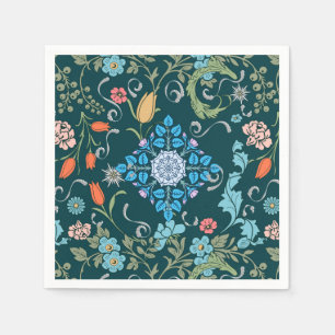 Serviette En Papier Fleurs, Art nouveau, style William Morris