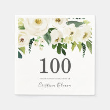 Fleurs blanches et crème Elégante 100e anniversair