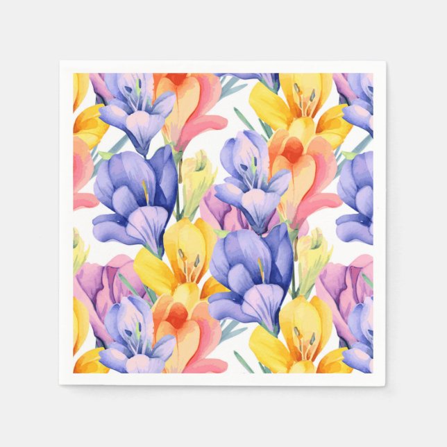 Serviette En Papier Fleurs Botaniques (Devant)