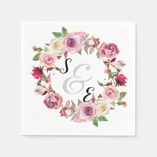 Serviette En Papier Fleurs couronnes pour toutes les occasions (Devant)