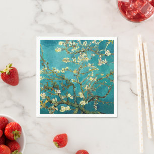 Serviette En Papier Fleurs d'amandier de Van Gogh Impressionnisme clas