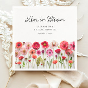 Serviette En Papier Fleurs d'amour Fête de mariage champêtre