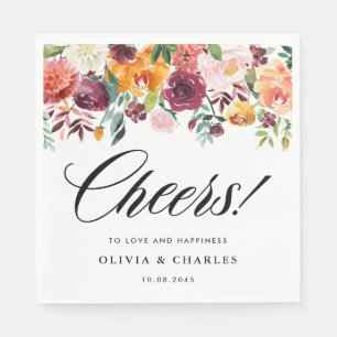 Serviette En Papier Fleurs d'automne Mariage de automne Garland