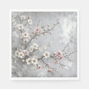 Serviette En Papier Fleurs de cerises Abstraites