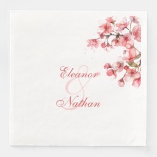 Serviette En Papier Fleurs de cerisiers Mariage de printemps