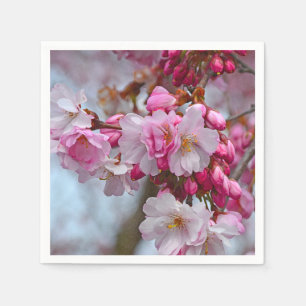 Serviette En Papier Fleurs de cerisiers roses