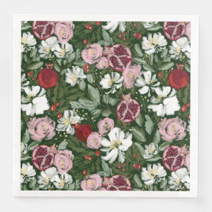 Serviette En Papier Fleurs de grenade