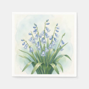 Serviette En Papier Fleurs de Jacinthe Botanique Aquarelle