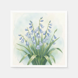 Serviette En Papier Fleurs de Jacinthe Botanique Aquarelle