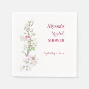 Serviette En Papier Fleurs de pommier Mariage personnalisé