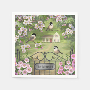 Serviette En Papier Fleurs de poulet Ferme victorienne