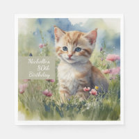 Fleurs de Prairie de Chat à l'Aquarelle 80e Annive