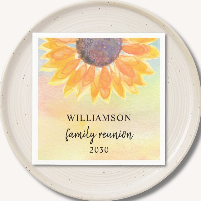 Serviette En Papier Fleurs de réunion de famille (Créateur téléchargé)
