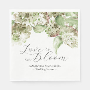 Serviette En Papier Fleurs d'hortensia à l'aquarelle Mariage Shower