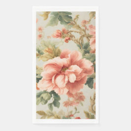 Serviette En Papier Fleurs Exquises Extraordinaires, Feuilles. Peintur
