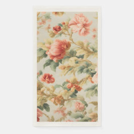 Serviette En Papier Fleurs Exquises Extraordinaires, Feuilles. Peintur