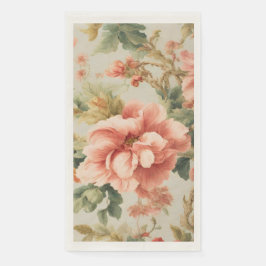 Serviette En Papier Fleurs Exquises Extraordinaires, Feuilles. Peintur