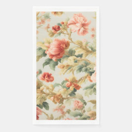 Serviette En Papier Fleurs Exquises Extraordinaires, Feuilles. Peintur