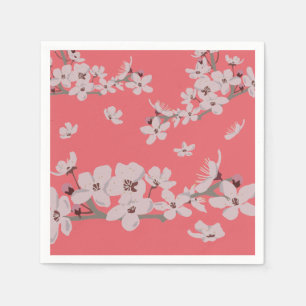 Serviette En Papier Fleurs flottantes de fleurs de cerisiers