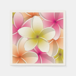 Serviette En Papier Fleurs frangipani/Plumeria
