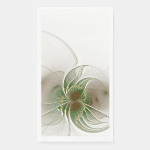 Serviette En Papier Fleurs imaginaires fractales douces et tendres