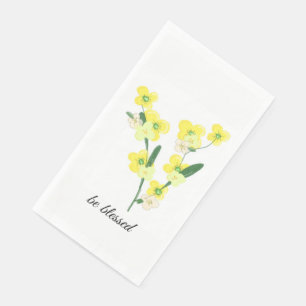 Serviette En Papier Fleurs jaunes soyez bénies