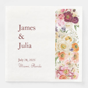 Serviette En Papier Fleurs magnifiques