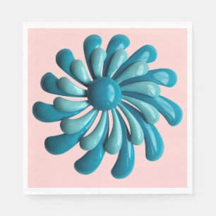 Serviette En Papier Fleurs MOD rétro - Jardin d'été de printemps flora