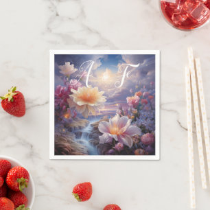 Serviette En Papier Fleurs mystiques du royaume surnaturel