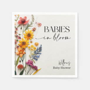 Serviette En Papier Fleurs Pressées Fleur sauvage Jumeaux Douche servi